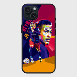 Чехол силиконовый для Apple iPhone 15 матовый Neymar