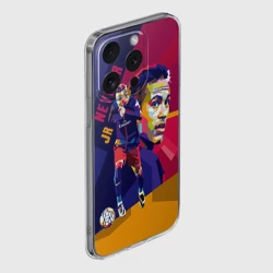 Чехол для iPhone 15 Pro силиконовый с защитой камеры Neymar - фото 2