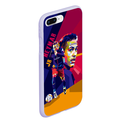 Чехол для iPhone 7Plus/8 Plus матовый Neymar, цвет светло-сиреневый - фото 3