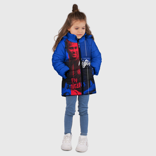 Зимняя куртка для девочек 3D Neymar, цвет черный - фото 5