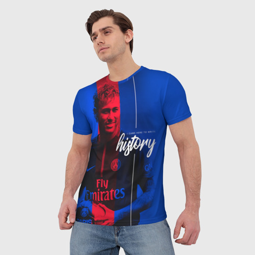 Мужская футболка 3D Neymar, цвет 3D печать - фото 3
