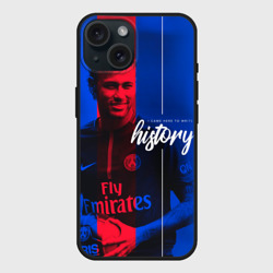 Чехол силиконовый для Apple iPhone 15 матовый Neymar