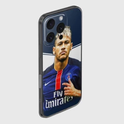 Чехол для iPhone 16 Pro силиконовый с защитой камеры Neymar - фото 2