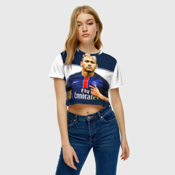 Женская футболка Crop-top 3D Neymar - фото 2