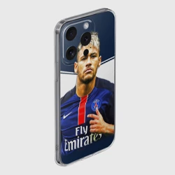 Чехол для iPhone 15 Pro силиконовый с защитой камеры Neymar - фото 2