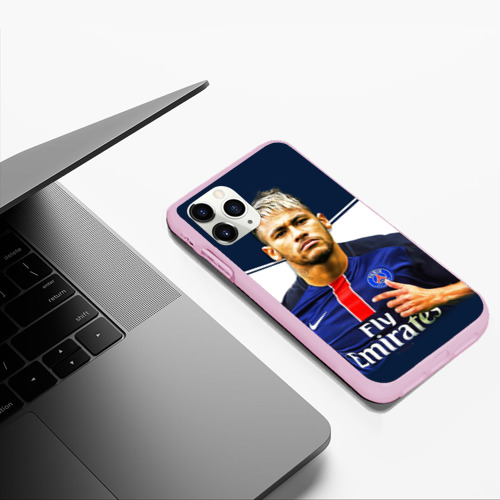 Чехол для iPhone 11 Pro Max матовый Neymar, цвет розовый - фото 5