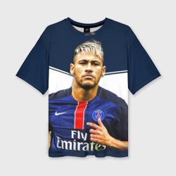 Женская футболка oversize 3D Neymar