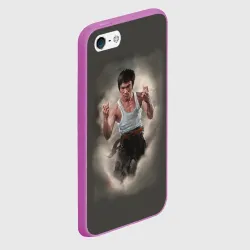 Чехол для iPhone 5/5S матовый Брюс Ли - фото 2
