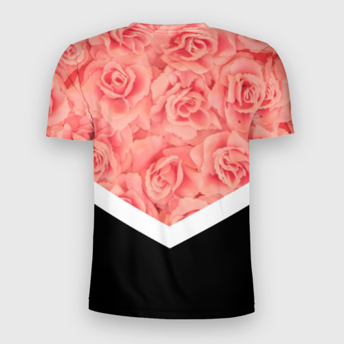 Мужская футболка 3D Slim Розы в цвете, цвет 3D печать - фото 2