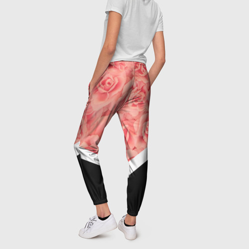 Женские брюки 3D Розы в цвете, цвет 3D печать - фото 4
