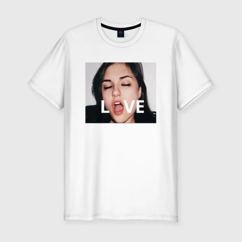 Мужская футболка хлопок Slim Sasha Gray love