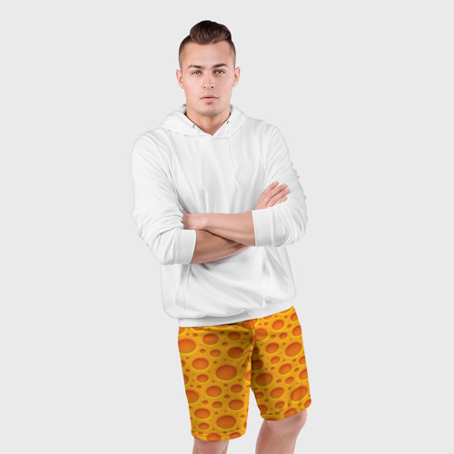 Мужские шорты спортивные Сыр, цвет 3D печать - фото 5