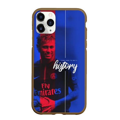 Чехол для iPhone 11 Pro матовый Neymar, цвет коричневый