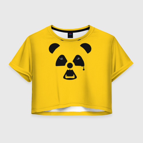 Женская футболка Crop-top 3D Радиоактивная природа, цвет 3D печать