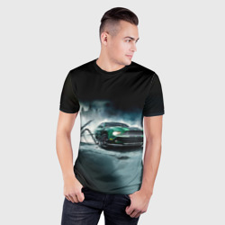 Мужская футболка 3D Slim Призрачный Ford Mustang - фото 2