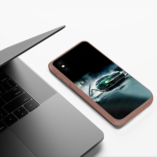 Чехол для iPhone XS Max матовый Призрачный Ford Mustang, цвет коричневый - фото 5