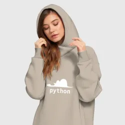 Платье-худи хлопок Питон - язык программирования - фото 2