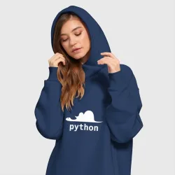 Платье-худи хлопок Питон - язык программирования - фото 2