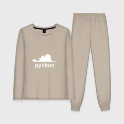 Женская пижама с лонгсливом хлопок Питон - язык программирования