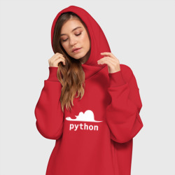 Платье-худи хлопок Питон - язык программирования - фото 2