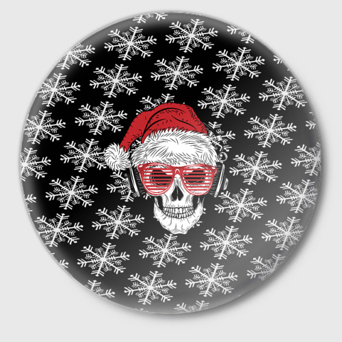 Значок Santa Skull хипстер