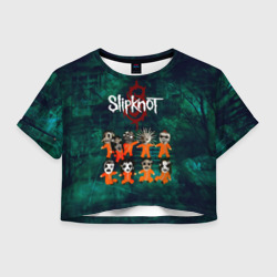 Женская футболка Crop-top 3D Группа Slipknot