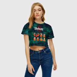 Женская футболка Crop-top 3D Группа Slipknot - фото 2