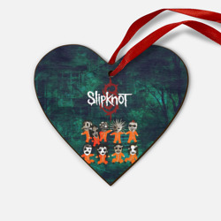 Деревянная игрушка Сердце Группа Slipknot