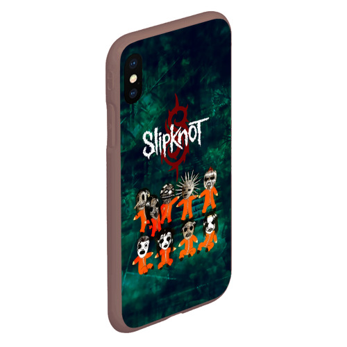 Чехол для iPhone XS Max матовый Группа Slipknot, цвет коричневый - фото 3