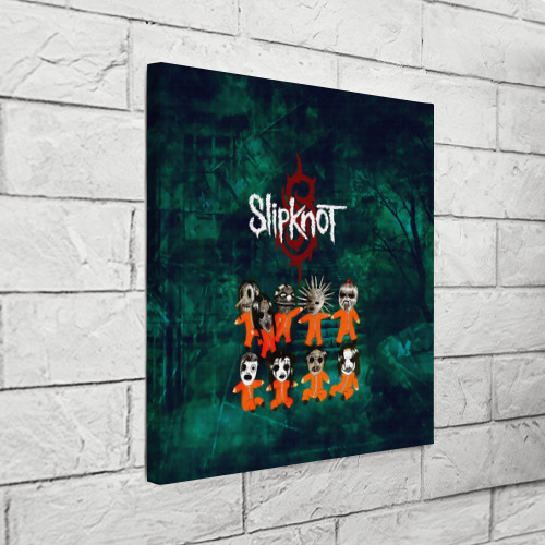 Холст квадратный Группа Slipknot, цвет 3D печать - фото 3