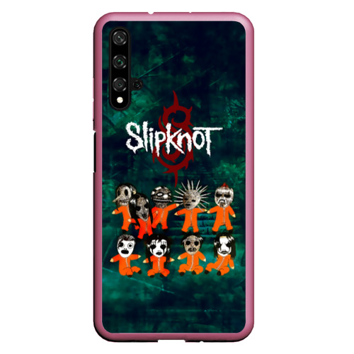 Чехол для Honor 20 Группа Slipknot, цвет малиновый