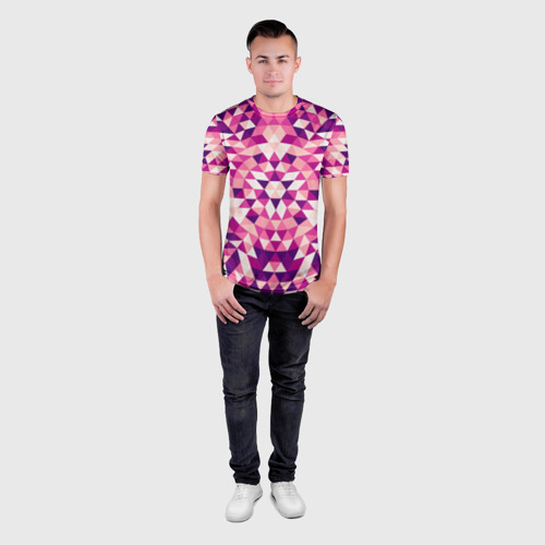 Мужская футболка 3D Slim Geometric pattern, цвет 3D печать - фото 4