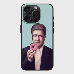 Чехол силиконовый для Apple iPhone 15 Pro Мax матовый Дэвид Линч