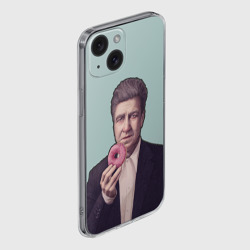 Чехол для iPhone 15 силиконовый с защитой камеры Дэвид Линч - фото 2