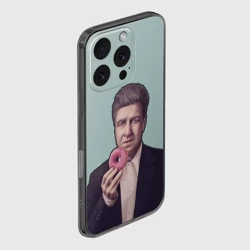 Чехол для iPhone 16 Pro силиконовый с защитой камеры Дэвид Линч - фото 2