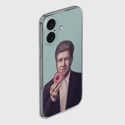 Чехол для iPhone 16 силиконовый с защитой камеры Дэвид Линч - фото 2