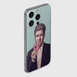 Чехол для iPhone 15 Pro Max силиконовый с защитой камеры Дэвид Линч - фото 2