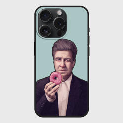 Чехол силиконовый для Apple iPhone 15 Pro матовый Дэвид Линч