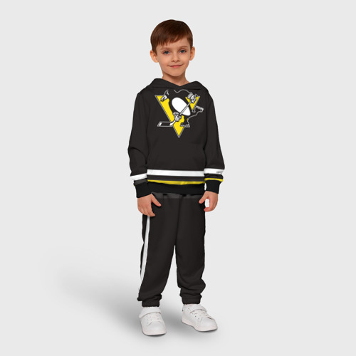 Детский костюм с толстовкой с принтом Pittsburgh Penguins 2017, фото на моделе #1