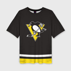 Женская футболка oversize 3D Pittsburgh Penguins 2017