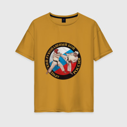 Женская футболка хлопок Oversize Армейский рукопашный бой