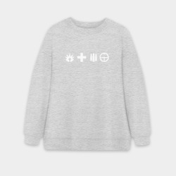 Женский свитшот oversize без начеса хлопок Выбор