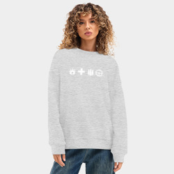 Женский свитшот oversize без начеса хлопок Выбор - фото 2