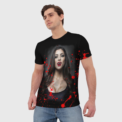 Мужская футболка 3D Вампирша - фото 3