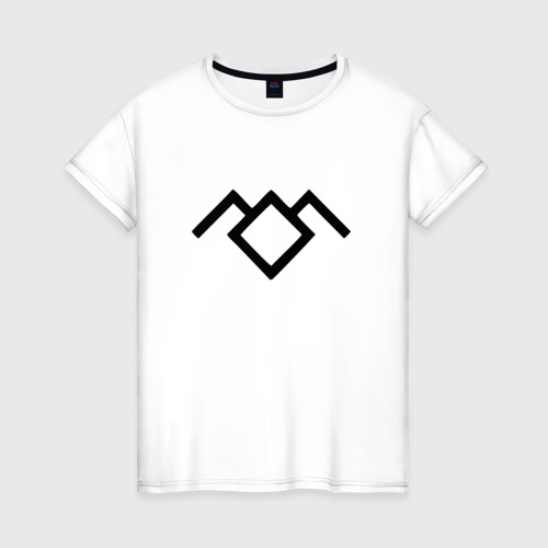 Женская футболка хлопок Твин Пикс лого, цвет белый