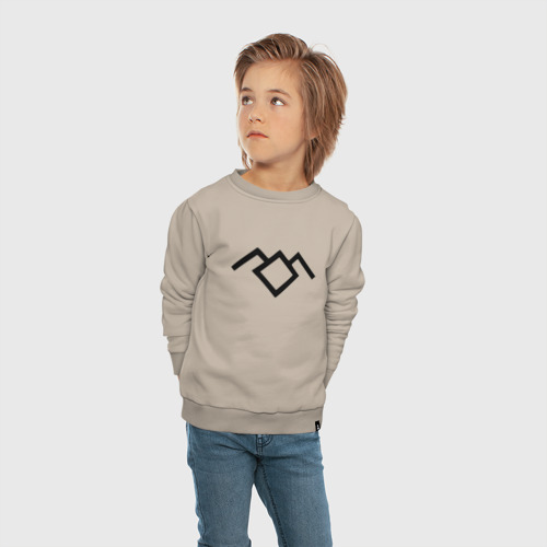 Детский свитшот хлопок Твин Пикс лого, цвет миндальный - фото 5