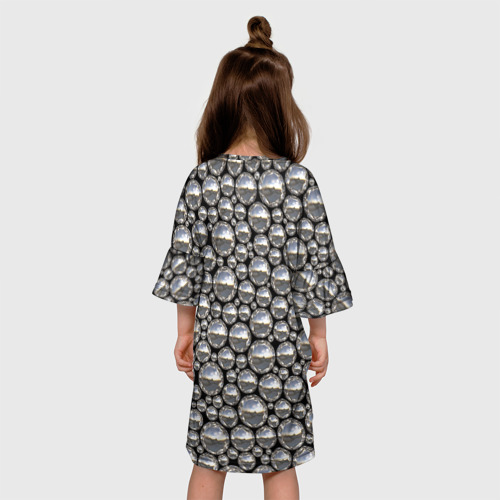 Детское платье 3D Серебряные шары, цвет 3D печать - фото 5