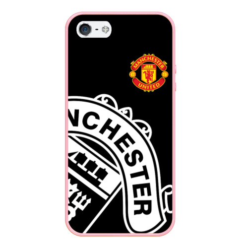 Чехол для iPhone 5/5S матовый Manchester United - Collections 2017 2018, цвет баблгам