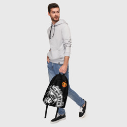Рюкзак с принтом Manchester United - Collections 2017 2018 для любого человека, вид спереди №5. Цвет основы: белый