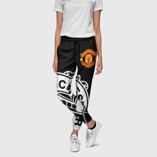 Женские брюки 3D Manchester United - Collections 2017 2018, цвет 3D печать - фото 3